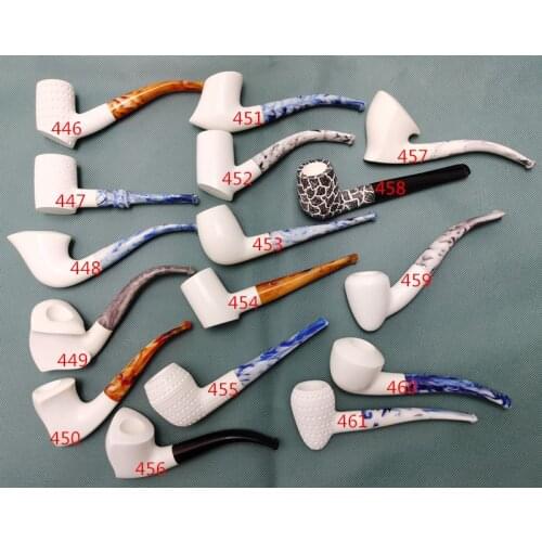 MSN0451 Finest Block Turkey Meerschaum Sepiolite pipe by Muhsin Erdogan pipe - Hand Carved small Tobacco Smoking New