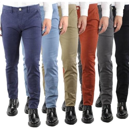 Mens trousers winter Chino Slim Fit pants pocket America elegant classic