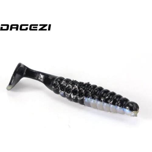 DAGEZI 20pcs/lot short T-tail soft bait 4.7CM/1.5G Soft fishing lure Swimbaits Jig Head Artificial Bait Fly Tackle