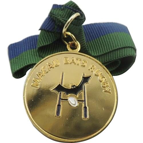 Custom Promotional Metal Rugby Award Medal cheap custom made gold medals
