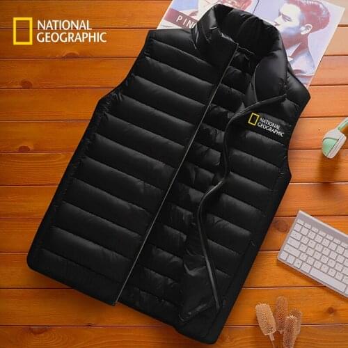 2021 new National Geographic jacket autumn and winter mens and womens vests down cotton sleeveless jacket vest large size