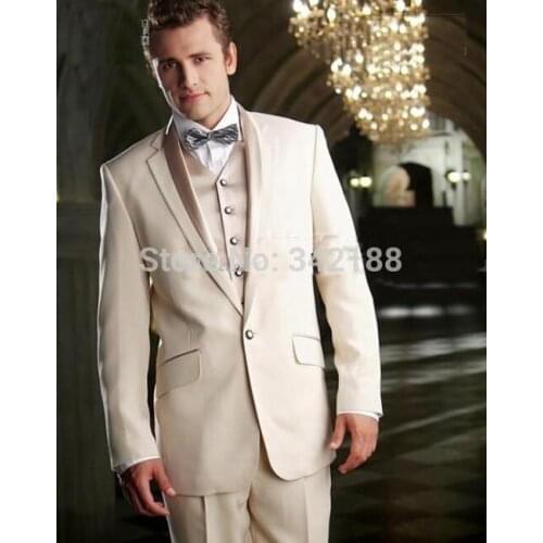 Custom Made New Groom Tuxedos Notch Lapel Groomsmen Men Wedding Suits/Boys Suit/wester dress suits/prom dress suitswedding