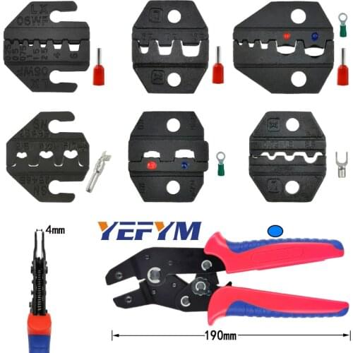 SN/4mm crimping pliers jaw for most types non-insulation/insulation terminal tools (jaw width 4mm/pliers 190mm)