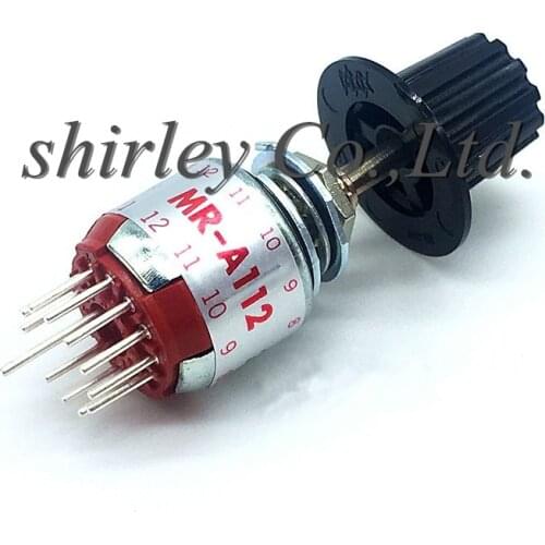 Rotary switch Band switch MR-A112 Original imported handwheel Gear switch 12-speed adjustable cap 1-12POS 250MA 125V.AC