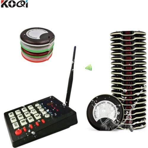 Pager Restaurant Sytem Wireless Paging System Coaster Pager System with one keypad and 20 pager beeper