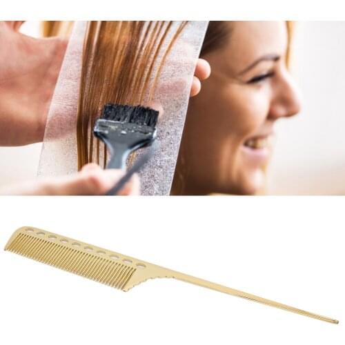 Salon Rat Tail Hair Comb Men Women Styling Comb Professional Barber Aluminum Metal Comb