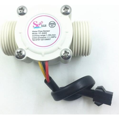 2PCS Flow Meter Ssensor Water Fuel Flowmeter Counter Indicator Swimming Pool 1-30L/Min G3/4 DN20