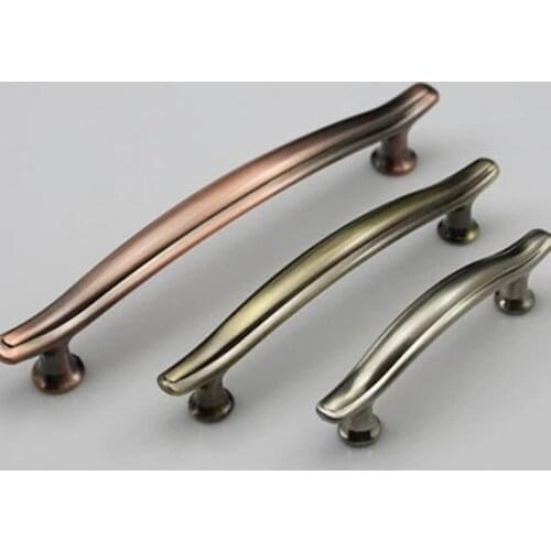 2.5" 3.75" 5'' Bronze Copper Kitchen Cabinet Door Handles Brushed Nickel Dresser Handles Drawer Pulls Knobs Furniture Hardware