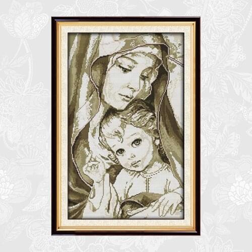 Needlework,DIY Crafts Cross stitch,Sets For Embroidery kits,Virgin Mary Patterns Count Printed Canvas Cross-Stitching