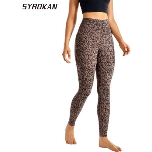 SYROKAN Womens Buttery Soft High Waisted Yoga Pants Full-Length Athletic Workout Leggings Naked Feeling -28 Inches