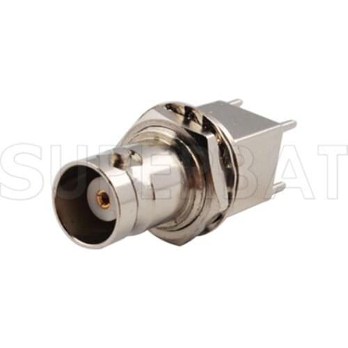Superbat BNC Jack Bulkhead Straight Thru Hole PCB Mount RF Coaxial Connector