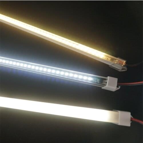 5pcs/lot 220Vac LED linear strip ,72LED/50CM 6W flat driver free hard strip cabinet kitchen under cupboard led bar light