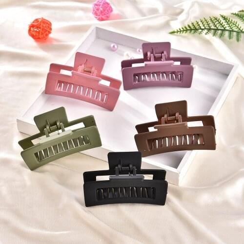 Plate Hair Grabbing Clip Hair Clip Frosted Simple Temperament Hair Grabbing Female Fashion Acrylic Hair Accessories Wholesale
