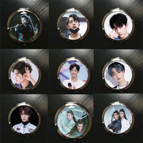 Wang Yibo Xiao Zhan Li Xian Yi Yang Qianxi Star Makeup Mirror Time Gem Glass Jewelry Star Surroundings Folding Portable Mirror