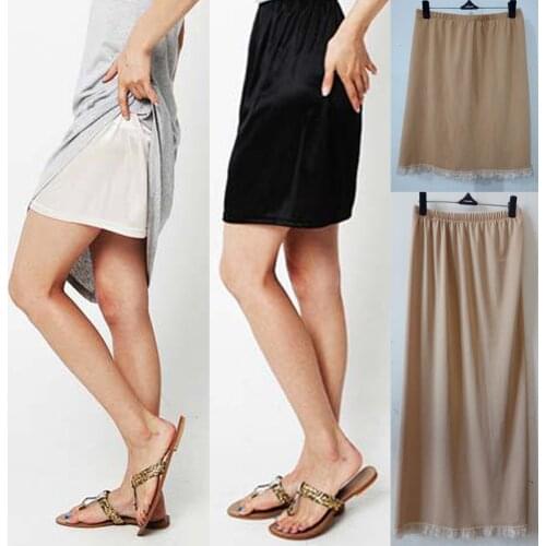 Fashion Women Slips Waist Intimate Half Slip Lady Underskirt Petticoat Half Slips Dress New Intimates White Black