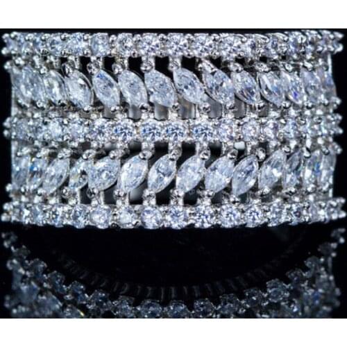 Zlxgirl jewelry Classic womens wedding finger rings jewelry metal AAA cubic zirconia copper rings fine women bridal anel aneis