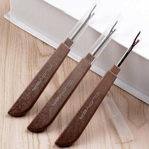 1pc DIYSewing Tools Clover Lot Steel Plastic Handle Craft Thread Cutter Seam Ripper Stitch Needle Arts Sewing Accessories sewing