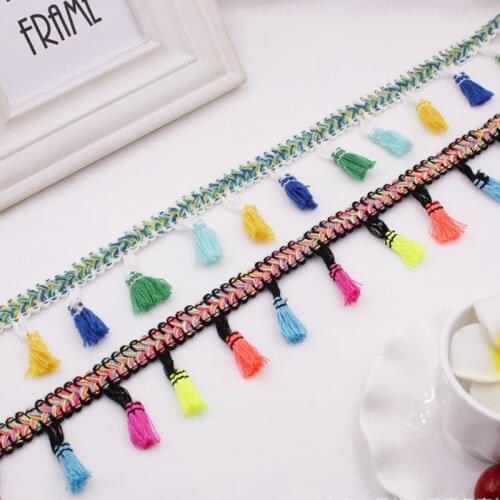 1Yards/Lot Tassel Fringe Lace Ribbon Lace Trim Embroidery Lace Fabric Sewing Garment Shoes Bag Gift Crafts Materials Accessory
