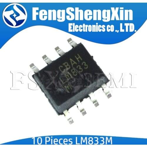 10pcs/lot New LM833 LM833M LM833MX SOP-8 Dual Audio Operational Amplifier IC