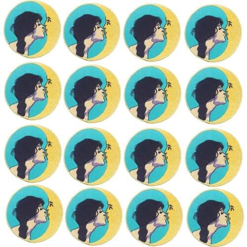 10PCS Cartoon Patch Moon Girl Embroidery Patch Iron On Patches For Clothes Embroidered Patches For Clothing Applique Wholesale