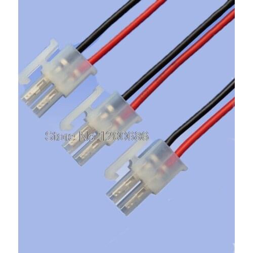 10CM 10pcs/lot 5557-R 5557 4.2mm Black/Red 2PIN Automotive wiring harness connector male Wire Harness