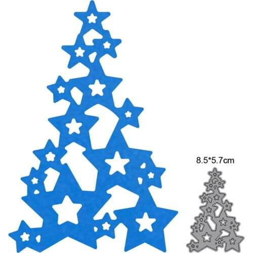 2021 Metal Cutting Dies Stencils dies Cut Mold Stars Tree Scrapbooking dies embossing die cut decoation Paper Craft knife mould