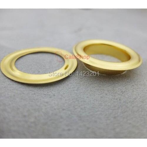 25mm 1" 200 pcs / Lot Grommet Eyelets Canvas Clothes Leather Self Backing Plier Gold F68C8
