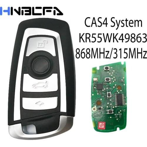 4 buttons Car Remote Control Key For BMW 3 5 7 Series 2009-2016 CAS4 F System Fob KR55WK49863 pcf7945 315mhz /868MHz