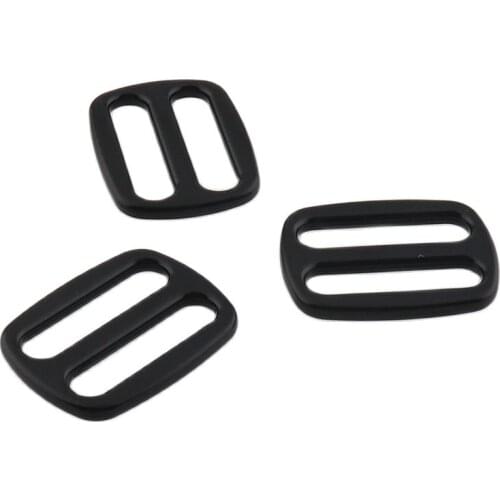 8pcs Black Belt Buckle 1''Inch(25mm) Zinc Alloy Tri-glide Button For Pets Collar Backpack Strap Bag Parts Accessories