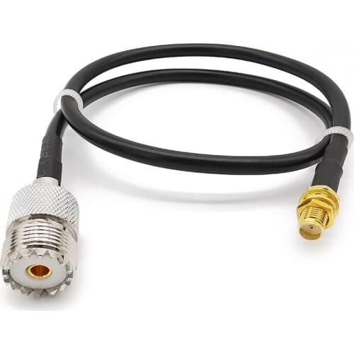 Radio Antenna Adapter SMA Female to UHF Female SO239 PL259 RF Coaxial RG58/LMR195 Extension Pigtail Jumper Cable 10/15/20/30cm