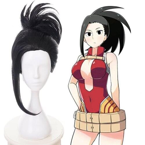 Anime My Hero Academia Cosplay Wig Yaoyorozu MOMO Cosplay Wigs Heat Resistant Synthetic Boku No Hero Academia Halloween Wigs