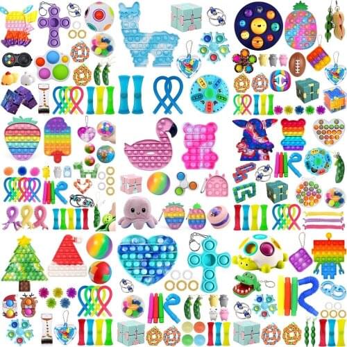 Top Fidget Toys Pack Anti Stress Toy Set Marble Relief Gift For Adults Girl Children Sensory Antistress Relief Figet Toys Box