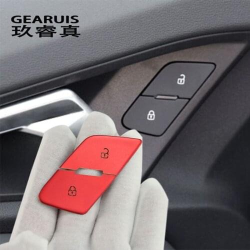 Car Styling Door Lock Switch Cental Locking Buttons protection Cover Stickers And decals Trim for Audi A3L 2021 Auto Accessories