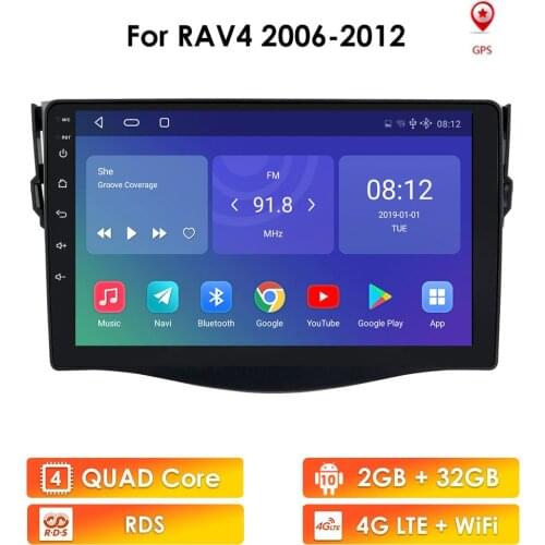 2.5D Screen Android 10 Car GPS Player for Toyota RAV4 Rav 4 2007 2008 2010 2011 Car Radio Multimedia Stereo Navi WiFi 4G