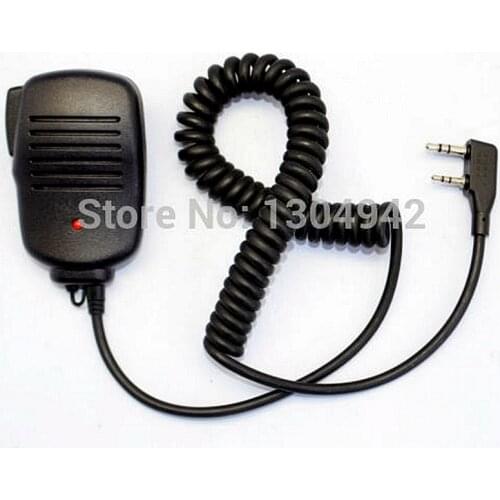 Baofeng Speaker Mic 2 Pin Hand Microphone with Signal light For BAOFENG UV-5R BF-888S Kenwood Walkie Talkie 2 Way Radios