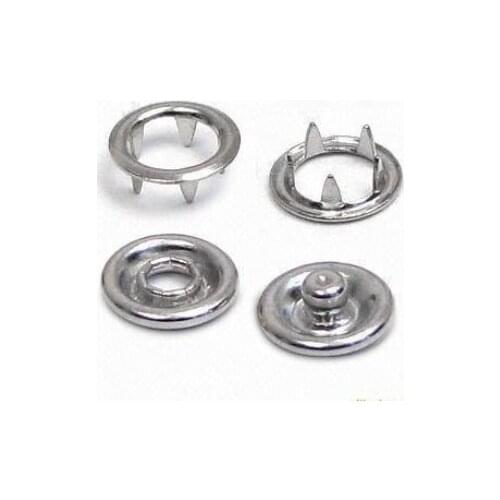 200sets Metal snap buttons 7.2/9.5/10mm prong snap buttons 4 part ring buttons fastener press stud buttons FP-009