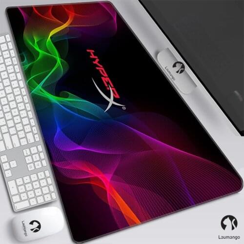 Mouse Pad HyperX Large Gabinete PC Gamer Computer Desk Mat 900x400 Carpet Gaming Accessories Keyboard Notbook LOL CSGO Mousepad