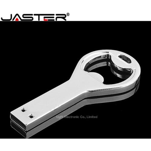 JASTER Metal Bottle Opener USB Flash Drive 4GB 8GB 16GB 32GB USB 2.0 pen drive on key usb sticks
