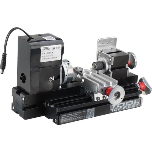 Z20002M Mini Wood Lathe 12V DC 2A 24W Multi-purpose 2000rpm Metal Rotating Lathe Machine EU Plug/US Plug