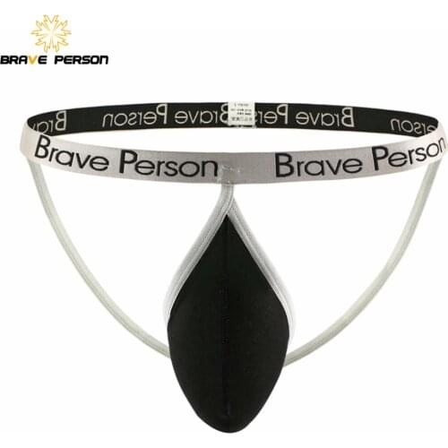 BRAVE PERSON Mens Underwear Sexy Briefs Jockstrap Pouch Man Cotton Panties Thongs Underpants Gay G-string 2021 New