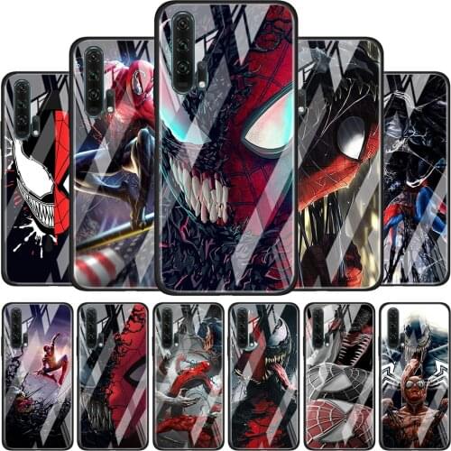 Spiderman And Venom Soft Tempered Glass Cover For Honor 30 20 10 9X 8X Lite Pro Plus Phone Case Coque Shell