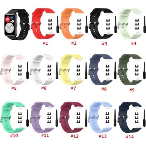 Soft Silicone Watchband Wrist Band Replacement Strap For huawei watch Fit (TIA-B09/TIA-B19) Sport Silicone Band for huawei fit