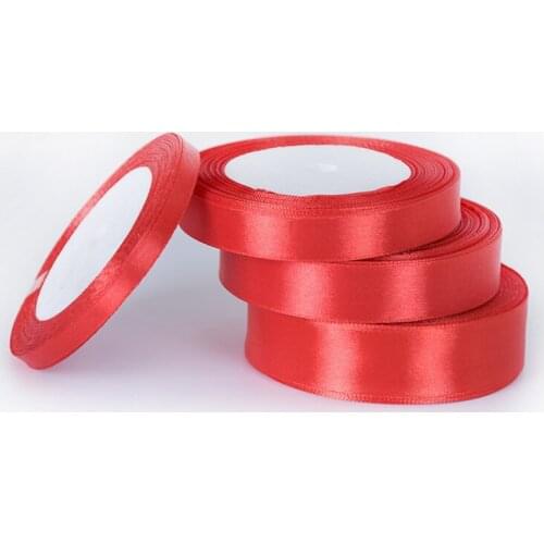 New Custom 9pc size Red Satin Ribbon Can randomly select for wedding gift packaging birthday present decoration red ribbon Sd010