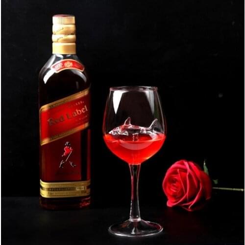 Brand New Shark Wine Glass Cup European Crystal Red Wine Cup Wedding Party Gift High Borosilicate Glass Cocktail Bar Decorating