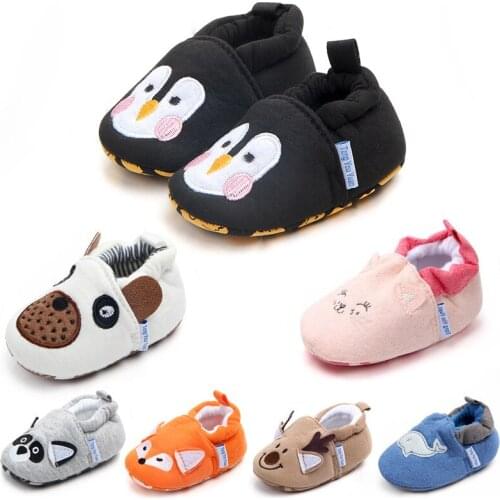 Baby Toddler Shoes Spring And Autumn Models 12cm For 0-1years Infant Baby Non-slip Kids Shoes Soft Cotton Indoor Cute Animal
