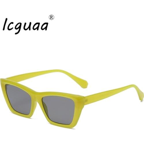 Vintage Square Sunglasses Cat Eye Rectangle Fashion Colorful Shade Sun Glasses Oculos De Sol For Ladies UV400 Sunglasses