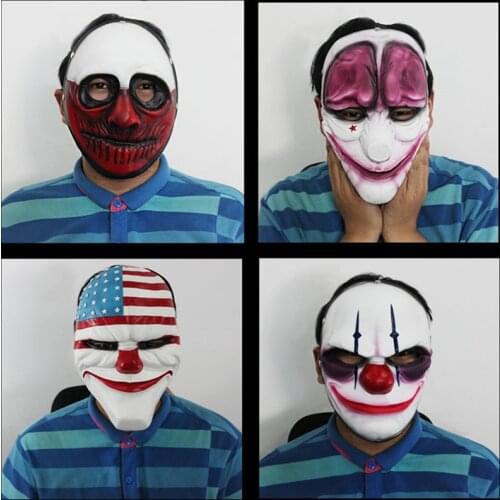 Payday 2: The Heist cosplay Mask Halloween Costumes for men Carnival masks