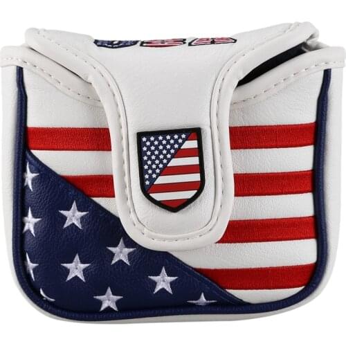 PU Golf Mallet Putter Covers Headcover Synthetic Leather Waterproof Grip Protect Headcover Putter Cover Headcover for Blade Head