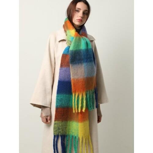 Thick Warm Scarf Women Winter Neck Foulard Shawls Tassel Pashmina Scarves Lady Cashmere Bandana Men 2021 Design