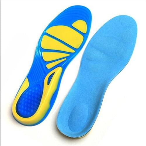Men Women Silicone Insoles Foot Care Running Sport Insole Shock Absorption Pads Arch Orthopedic Shoe Pad
